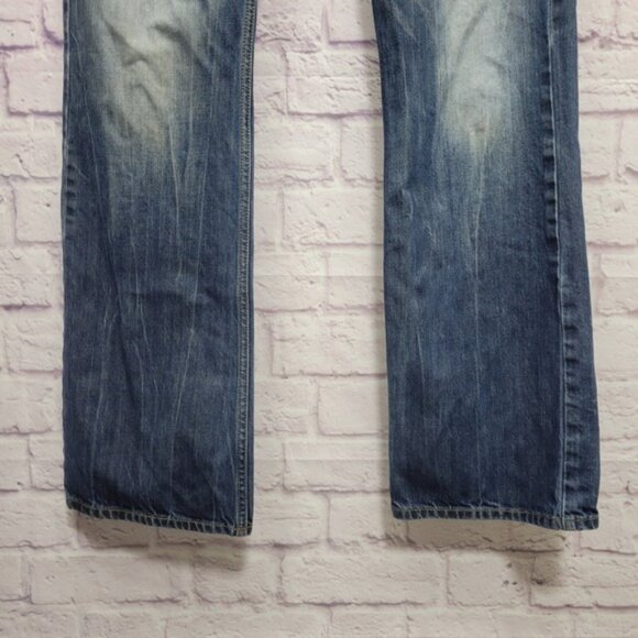 Diesel Zatiny Regular Bootcut Jeans 34x32 Fits 36x34 Distress Button Fly 0803M - Picture 9 of 10